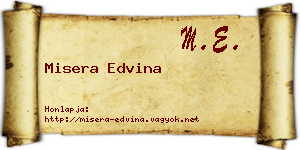 Misera Edvina névjegykártya